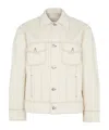 Ami Alexandre Mattiussi Classic Denim Jacket With Structured Silhouette In White