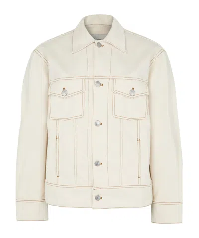 Ami Alexandre Mattiussi Ami Paris Trucker Jacket In White
