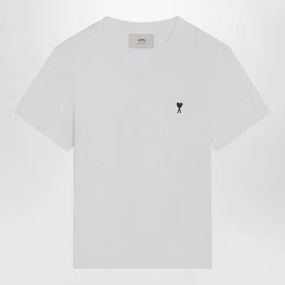 Ami Alexandre Mattiussi Ami Paris Tshirt Ami De Coeur Contraste Cropp In White