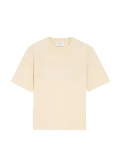 Ami Alexandre Mattiussi Ami Paris Ami De Coeur Relive Beig T-shirt In Beige