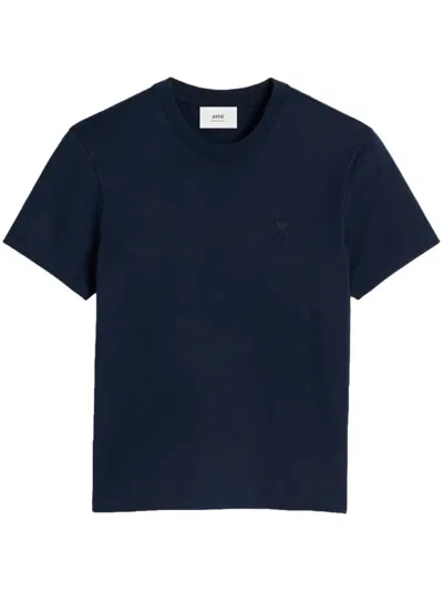 Ami Alexandre Mattiussi Ami Paris Tshirt In Night Blue