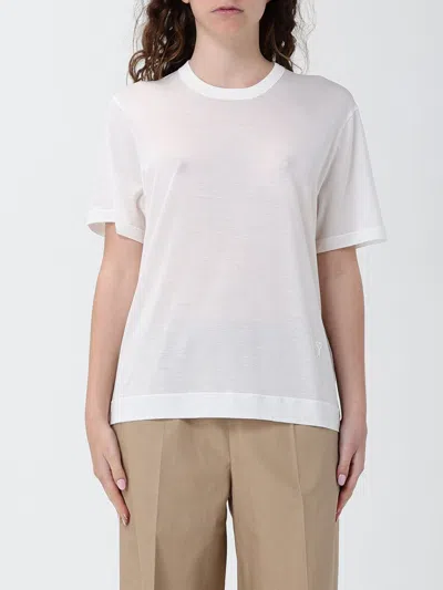 Ami Alexandre Mattiussi Ami Paris Crew Neck Cotton T-shirt In White