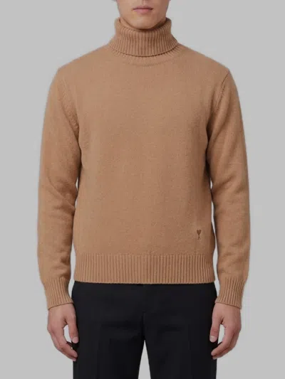Ami Alexandre Mattiussi Ami Paris Turtle Neck Jumper With Tonal Ami De Co In Multi