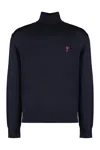 AMI ALEXANDRE MATTIUSSI AMI PARIS TURTLENECK MERINO WOOL SWEATER