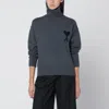 Ami Alexandre Mattiussi Turtleneck Sweater Ami De Coeur Grey In Gray