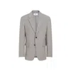Ami Alexandre Mattiussi Light Taupe Virgin Wool Two Buttons Jacket In Gray