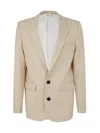 Ami Alexandre Mattiussi Two Buttons Jacket In Nude & Neutrals