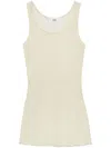Ami Alexandre Mattiussi Ami Paris U-neck Sleeveless Tank Top In Beige