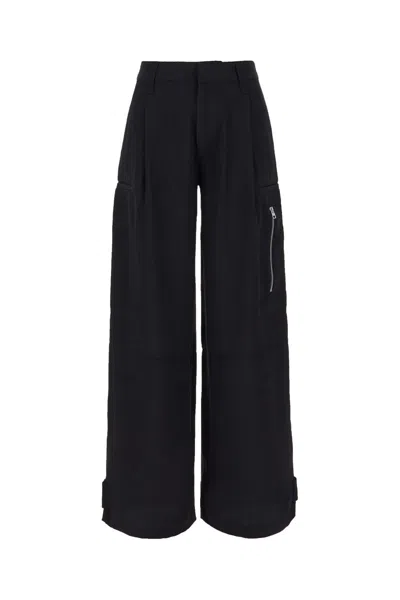 Ami Alexandre Mattiussi Ami Paris Low-rise Straight Leg Trousers In Black