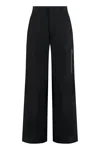 Ami Alexandre Mattiussi Ami Paris Viscose Crepe Trousers In Black