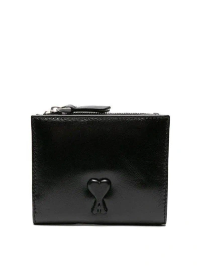 Ami Alexandre Mattiussi Ami Paris Voulez Vous Folded Wallet In Black