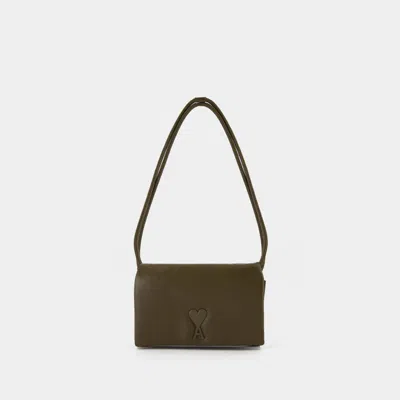 Ami Alexandre Mattiussi Ami Paris Voulez Vous Shoulder Bag In Brown