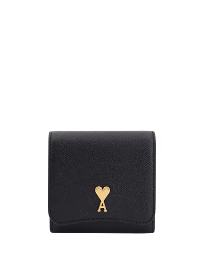 Ami Alexandre Mattiussi Paris Paris Compact Wallet Black Unisex