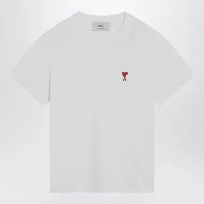Ami Alexandre Mattiussi Ami Paris White Ami De Coeur T-shirt