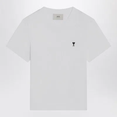 AMI ALEXANDRE MATTIUSSI AMI PARIS WHITE AMI PARIS DE COEUR T-SHIRT