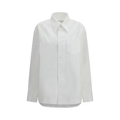 Ami Alexandre Mattiussi Ami Paris White Cotton Dress Women's Shirt