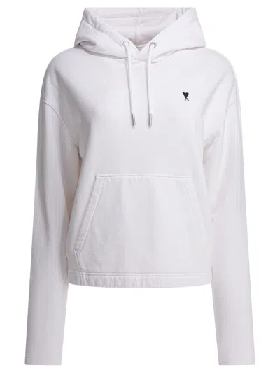 Ami Alexandre Mattiussi Ami Paris White Cotton Sweatshirt