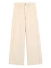 Ami Alexandre Mattiussi Ami Paris Jean Wide Fit Avec Bandes Laterales In Neutral