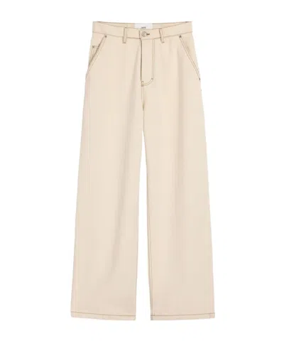AMI ALEXANDRE MATTIUSSI AMI WIDE LEG JEANS