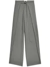 Ami Alexandre Mattiussi Ami Paris Wide Fit Pants In Green