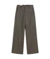 Ami Alexandre Mattiussi Large Fit Trousers Brown In Green