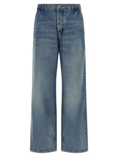 Ami Alexandre Mattiussi Ami Paris Wide Leg Jeans In Blue