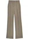 Ami Alexandre Mattiussi Flare Fit Trousers Neutrals For Women