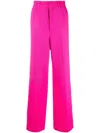 Ami Alexandre Mattiussi Wide-leg Trousers Featuring Button Detailing In Purple