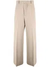 Ami Alexandre Mattiussi High-waisted Flared Wool Trousers In Pink