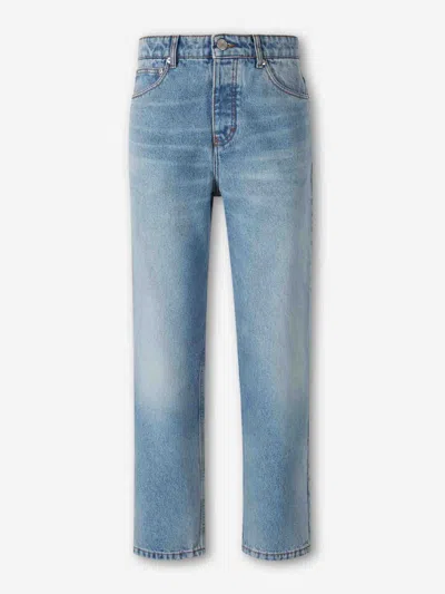 Ami Alexandre Mattiussi Ami Paris Wide Straight Jeans In Blue