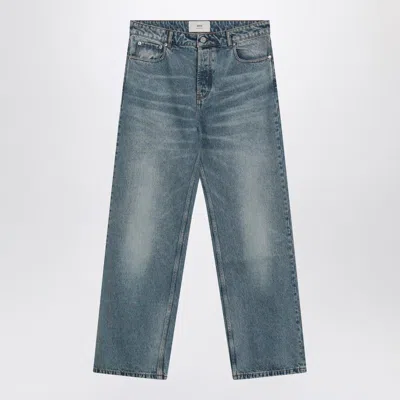 AMI ALEXANDRE MATTIUSSI AMI PARIS WIDE WASHED DENIM JEANS