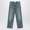 Ami Alexandre Mattiussi Ami Paris Wide Washed Denim Jeans Men In Blue