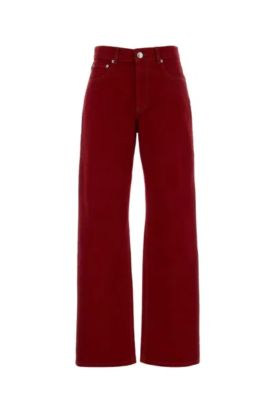 Ami Alexandre Mattiussi Ami Paris Wide-leg Denim Jeans In Red
