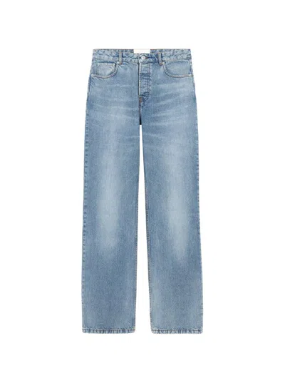 Ami Alexandre Mattiussi Ami Paris Wide-leg Denim Jeans In Light Blue