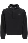 Ami Alexandre Mattiussi Ami Paris Windproof Anorak Jacket With Hood In Black
