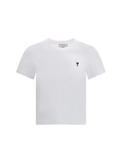 Ami Alexandre Mattiussi Ami Paris Women Ami De Coeur Cropped T-shirt In White