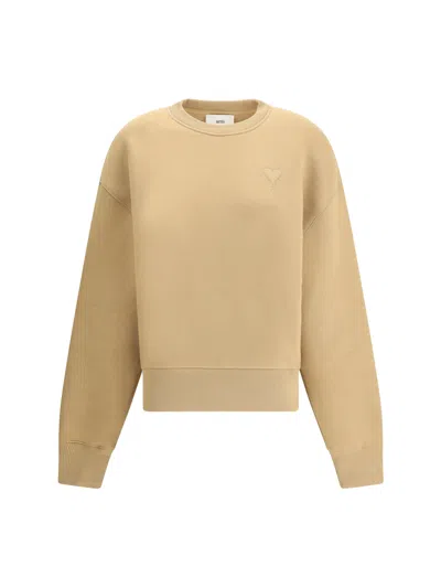 Ami Alexandre Mattiussi Ami Paris Women Ami De Coeur Embosse Sweatshirt In White