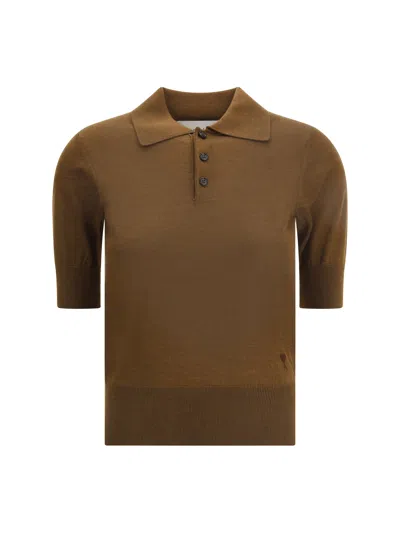 Ami Alexandre Mattiussi Ami Paris Women Ami De Coeur Polo Shirt In Green