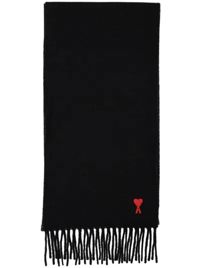 Ami Alexandre Mattiussi Ami Paris Women Ami De Coeur Wool Scarf In Multi