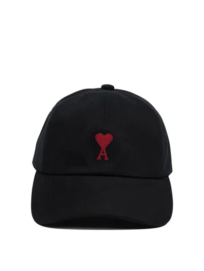 Ami Alexandre Mattiussi Ami Paris Women Baseball Cap With Ami De Cœur Embroidery In Black