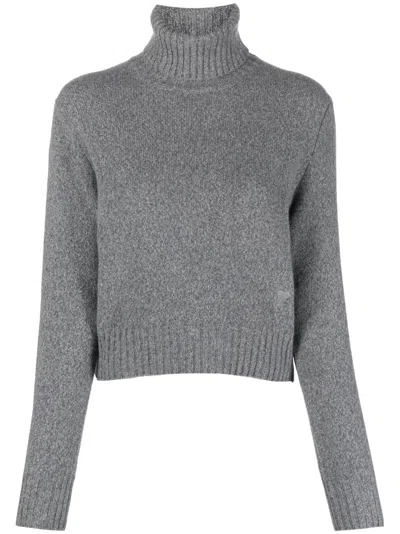 Ami Alexandre Mattiussi Ami Paris Women Cashmere Sweater In Gray