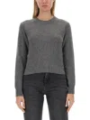 Ami Alexandre Mattiussi Crew Neck Sweater In Gray