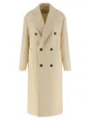 Ami Alexandre Mattiussi Ami Paris Women Double-breasted Coat In Neutral