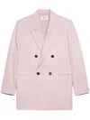 Ami Alexandre Mattiussi Ami Paris Double Breasted Tailored Blazer In Pink