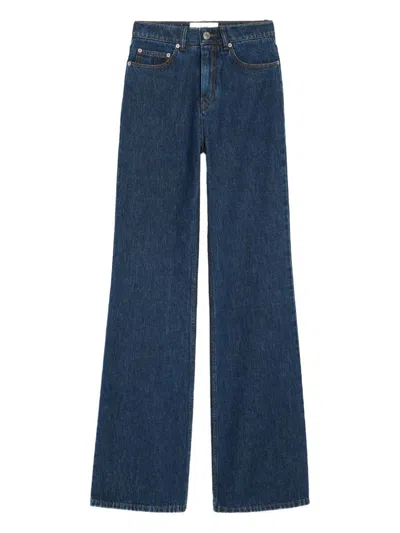 Ami Alexandre Mattiussi Wide Leg Denim Trousers Featuring Pockets In Blue