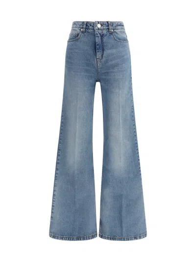 Ami Alexandre Mattiussi Ami Paris Women Flared Jeans In Denim In Blue