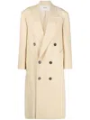 Ami Alexandre Mattiussi White Wool Double Breasted Long Coat White In Neutral