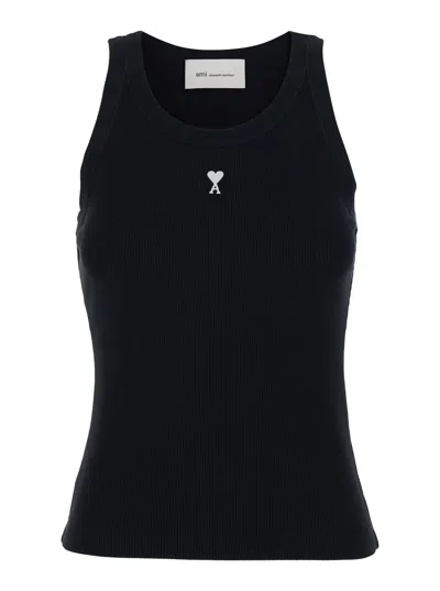 Ami Alexandre Mattiussi Ami Paris Women Quota -contrasted Ami De Coeur Tanktop In Blue