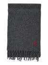 Ami Alexandre Mattiussi Ami Paris Women Red Ami De Coeur Scarf In Gray