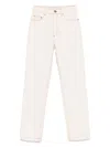 Ami Alexandre Mattiussi Ecru Cotton Jeans With Concealed Fly In White